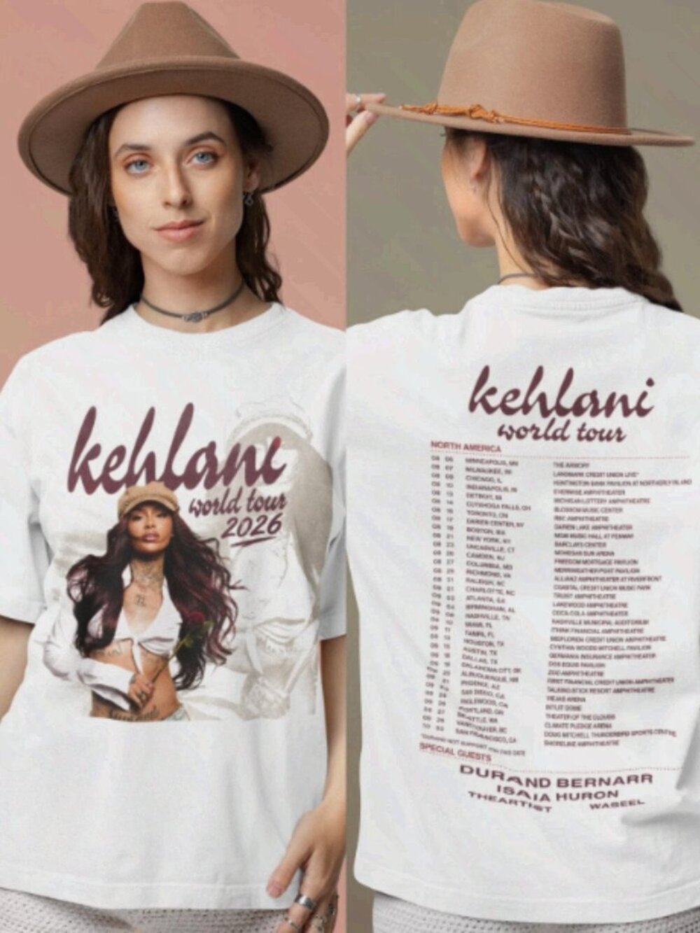 Kehlani World Tour 2026 Concert Graphic T-Shirt